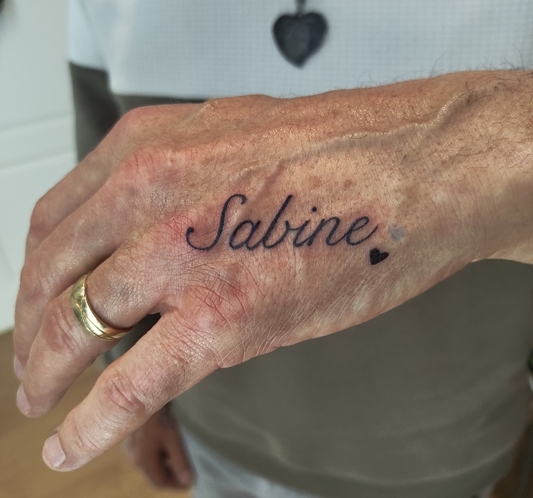 Tattoo eines Namens 